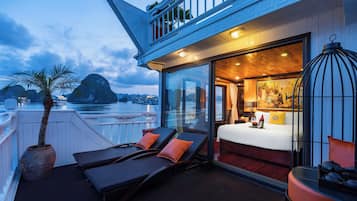 Quarto casal ou duplo presidencial, vista para a baía | Vista para praia/oceano