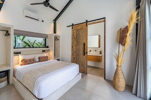 Deluxe Villa, Patio, Pool View | 2 bedrooms, Egyptian cotton sheets, premium bedding, pillowtop beds - Villa Coco.Nuts (Canggu)