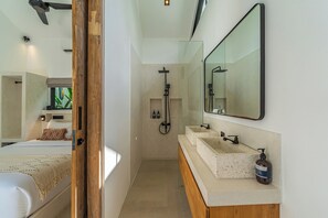Deluxe Villa, 2 Bedrooms, Patio, Pool View | 2 bedrooms, Egyptian cotton sheets, premium bedding, pillowtop beds