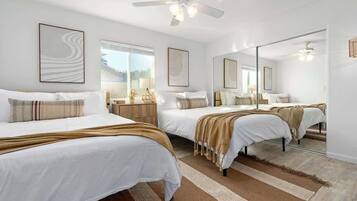 4 bedrooms, travel crib, WiFi, bed sheets