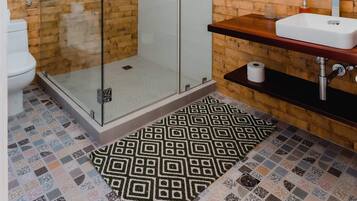 Ducha, secador de pelo, toallas