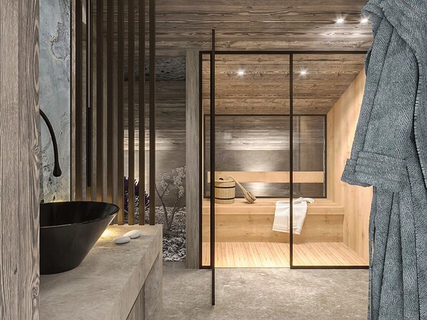 Superior Apartment with Sauna | Badezimmer
