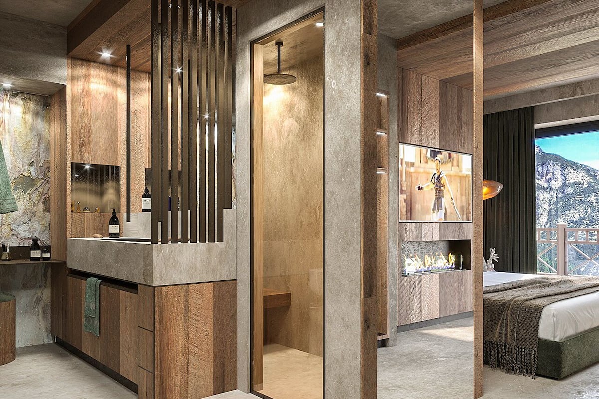 1 Schlafzimmer, hochwertige Bettwaren, Daunenbettdecken, Minibar