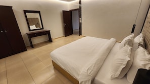 1 bedroom, pillow-top beds, blackout curtains, iron/ironing board