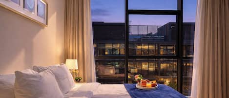 Luxury Apartment, Pool View | Minibar, individually furnished, free WiFi, bed sheets