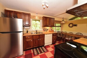 Fridge, microwave, oven, stovetop - Silver Lake Retreat within feet of a Sandy Semi-Private Beach (Madison)