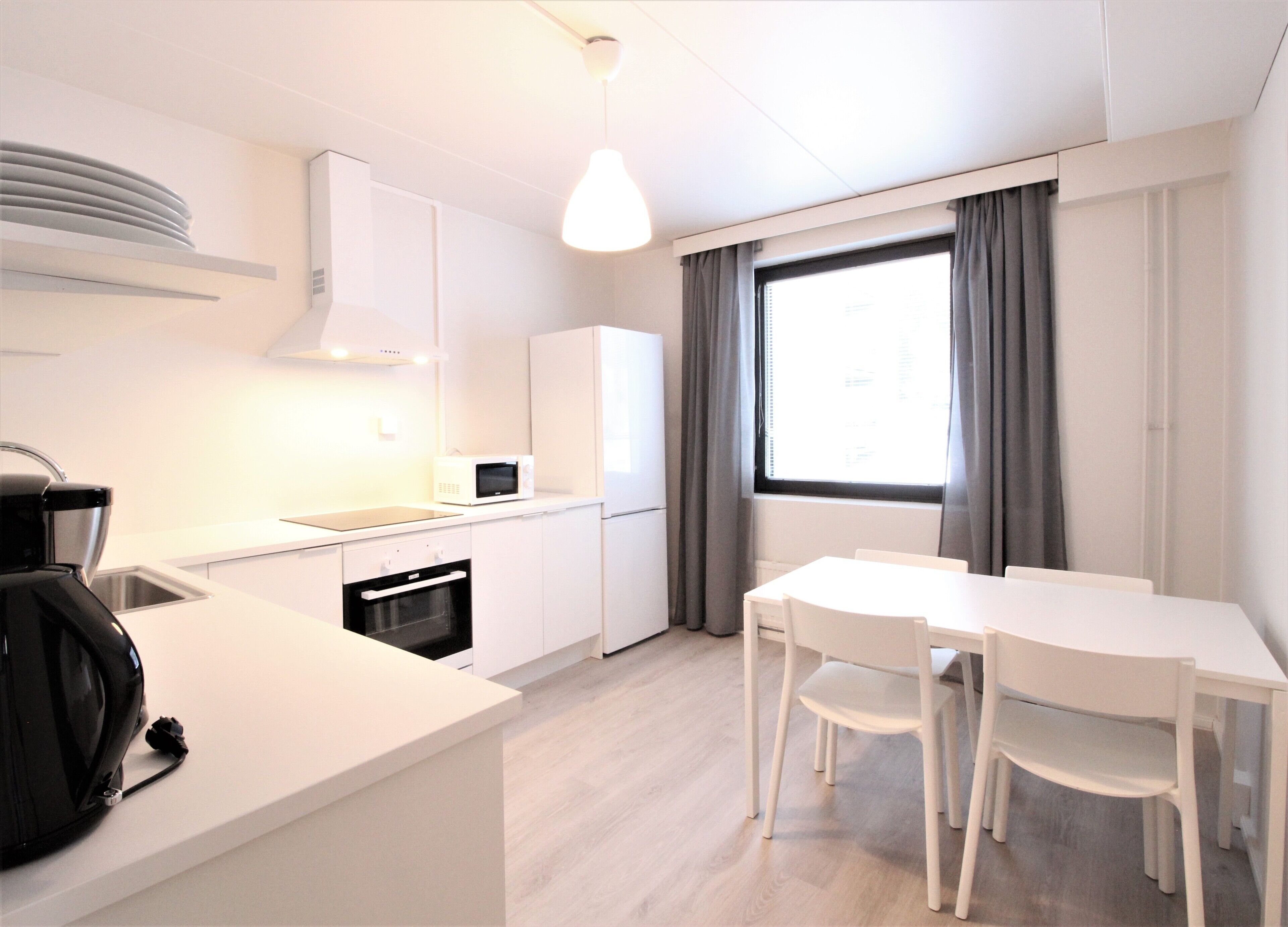 Standard Apartment | Private kitchen | Fridge, microwave, oven, stovetop