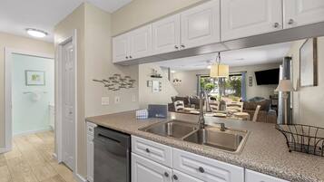 Condo, 2 Bedrooms, Resort View (286 - Sirenas on 30A) | Private kitchen | Full-size fridge, microwave, oven, stovetop