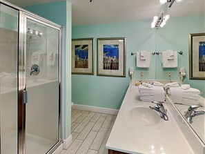 Hair dryer, towels