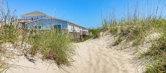 Oak Island Condo w/ Ocean View: Steps to Beach!