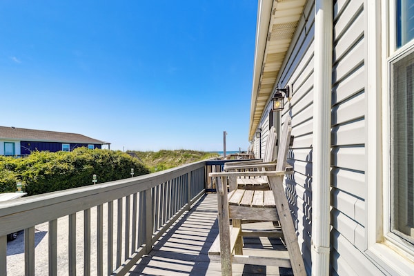Oak Island Condo W/ Ocean View: Steps To Beach! - Bald Head Island, NC