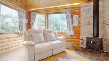 Smart TV, fireplace, DVD player