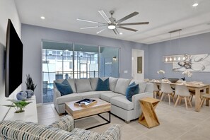 Maison mitoyenne, 5 chambres | Coin séjour