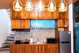 家庭别墅, 2 间卧室 | 私人厨房 | 大冰箱、微波炉、炉灶、洗碗机