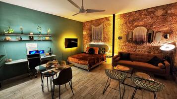 Apartment, 1 Queen Bed with Sofa bed, Kitchenette | Living area