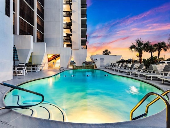 A heated pool