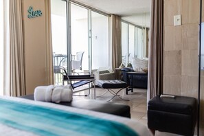 2 bedrooms, desk, iron/ironing board, free WiFi - 407 Beachfront Heated Pool Gulf View 2 bed 1 bath (Galveston)