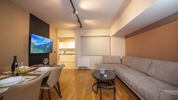 Apartment, 2 Bedrooms, Balcony | Living area