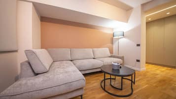 Apartment, 2 Bedrooms, Balcony | Living area