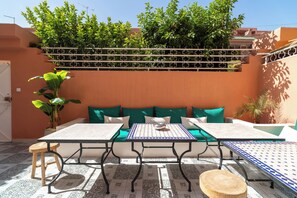 Family Villa | Terrace/patio -  Riad Dar JuMa Marrakech Suites:Jacuzzi - Piscine & Spa (Marrakech)