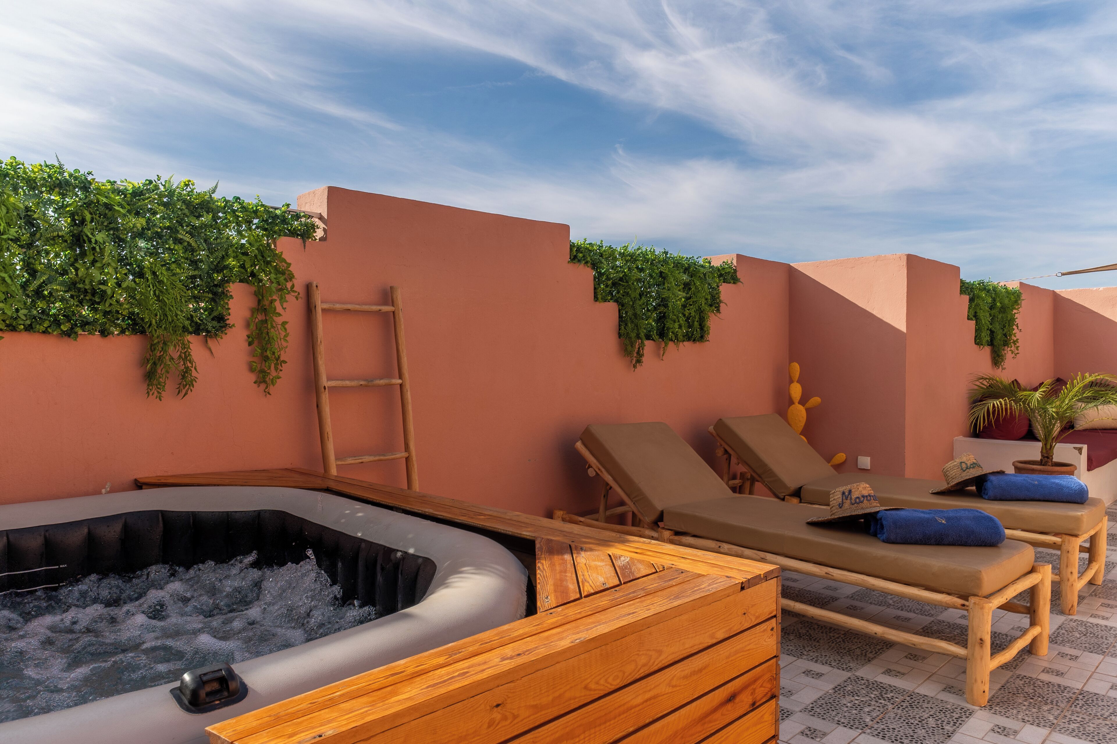 Exclusieve suite, 2 slaapkamers, bubbelbad | Terras