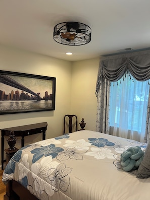 1 bedroom, iron/ironing board, travel crib, WiFi