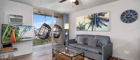 คอนโด, เตียงควีนไซส์ 1 เตียง (Kailua Village#201) | บริเวณนั่งเล่น