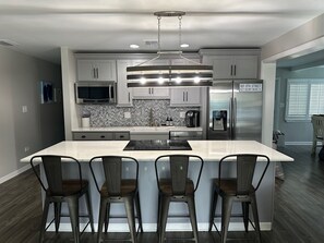 Fridge, microwave, oven, stovetop - Key Colony Beach House with Cabana Club Access  (Key Colony Beach)