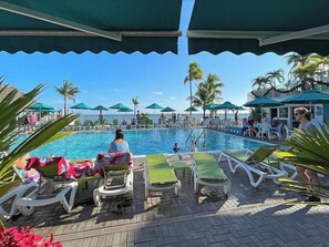 Outdoor pool, a heated pool - Key Colony Beach House with Cabana Club Access  (Key Colony Beach)