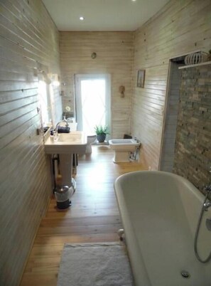 Shower, hair dryer, bidet, towels - Large house at the foot of the mountains (Villeneuve-d'Olmes)