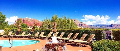 Outdoor pool, a heated pool