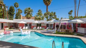 Economy Studio, Ensuite, Pool View (Room 8:The Marilyn Suite) | Outdoor pool | Outdoor pool, open 8:00 AM to 10:00 AM, pool loungers