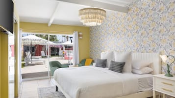 Economy Studio, Ensuite, Pool View (Room 7: The Audrey Suite)