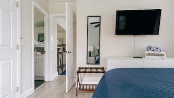 1 bedroom, iron/ironing board, travel crib, WiFi