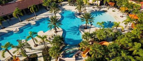 Piscine extérieure, piscine chauffée