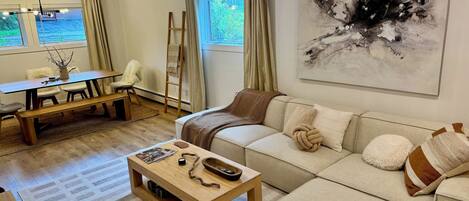 TV connectée, cheminée, jeux vidéo, livres