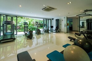 Fitness facility - Pool view studio at peaceful Nakalay Palm Condo (Kamala)