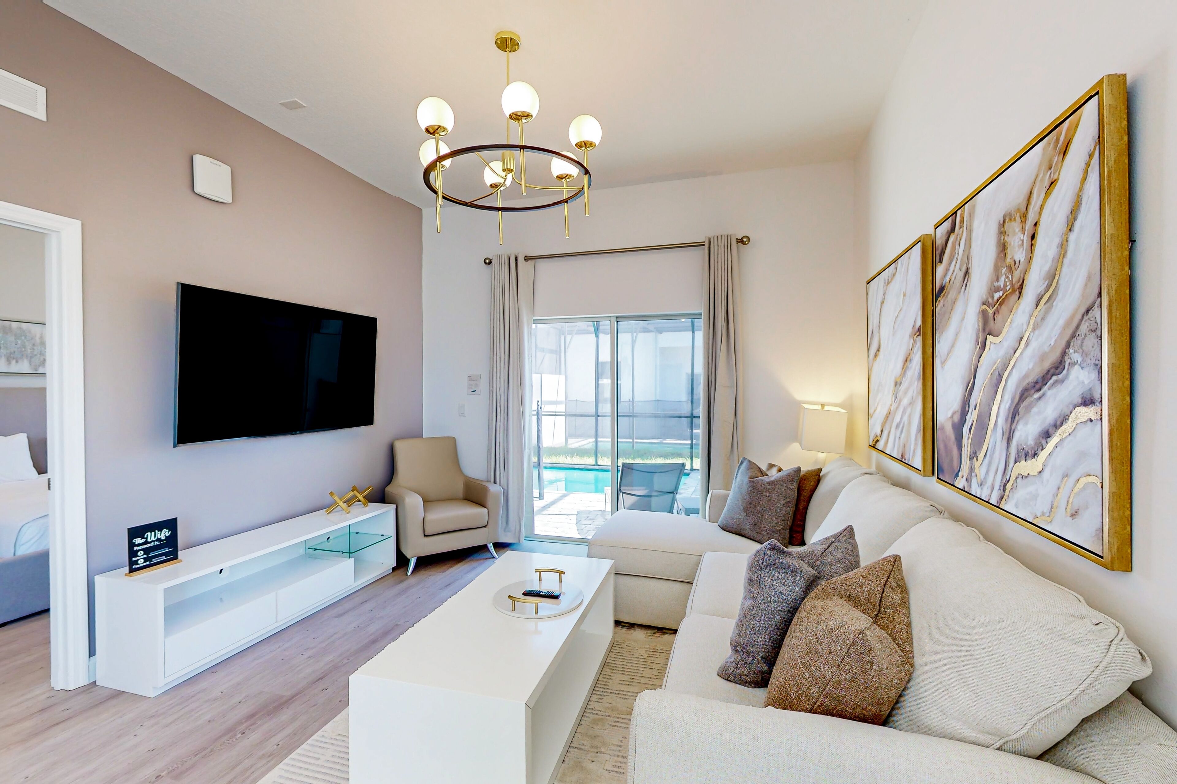Sparkling vacation rental with a private pool, patio, washer/dryer, & central AC