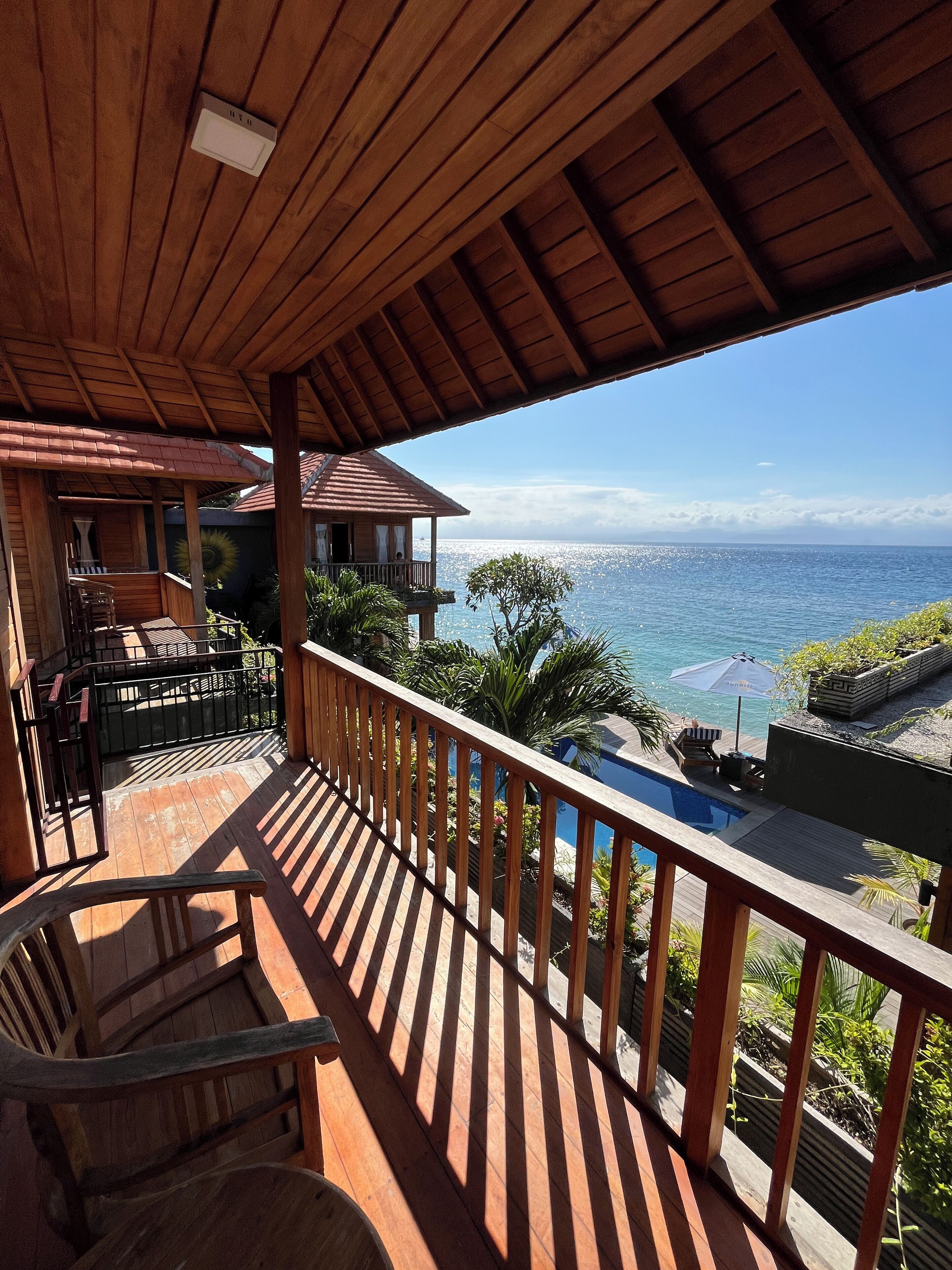 Deluxe Double Room, Beach View | Terrace/patio