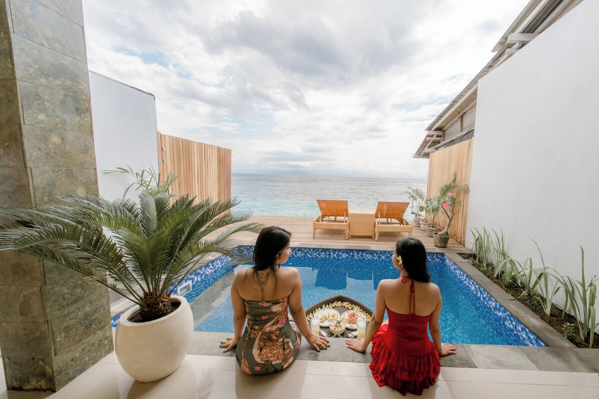 Villa, Beach View | Egyptian cotton sheets, premium bedding, minibar, desk