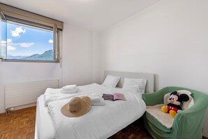 3 slaapkamers, een strijkplank/strijkijzer, gratis wifi, beddengoed