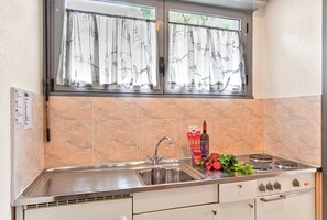 Fridge, oven, stovetop, cookware/dishes/utensils - Chiasso Apartments 102, Chiasso, Switzerland (Chiasso)