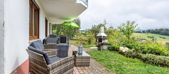 Apartamento 'Landblick' con vistas a la montaña, terraza privada y Wi-Fi