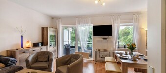 Apartment 'Kinderfreundliche Wohnung Am See' with Private Garden, Balcony and Wi-Fi