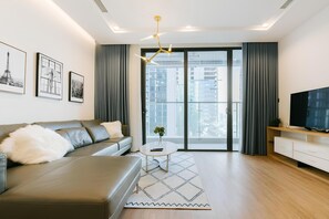 Standard Apartment, 2 Bedrooms, Non Smoking, City View | In-room safe, desk, laptop workspace, blackout curtains - Mira Housing- Vinhomes Metropolis (Hanoi)