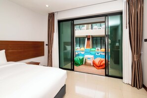 Chambre Deluxe, accès piscine | Vue depuis l’hébergement