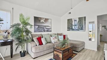 Una televisión, una chimenea, libros