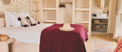 Chambre Double, patio, vue jardin | Literie de qualité supérieure, couette en duvet d'oie