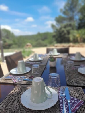 Outdoor dining - Studio Meublé (Les Arcs)