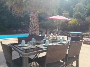 Outdoor dining - Studio Meublé (Les Arcs)